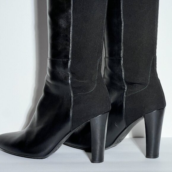 Stuart Weitzman Black Over the Knee 50/50 High Heel Boot Sz 8 - Picture 4 of 15